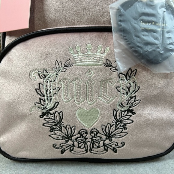 Juicy Couture Dusty Blush Velour Heritage Backpack Brand New W/ Tags - Picture 3 of 8